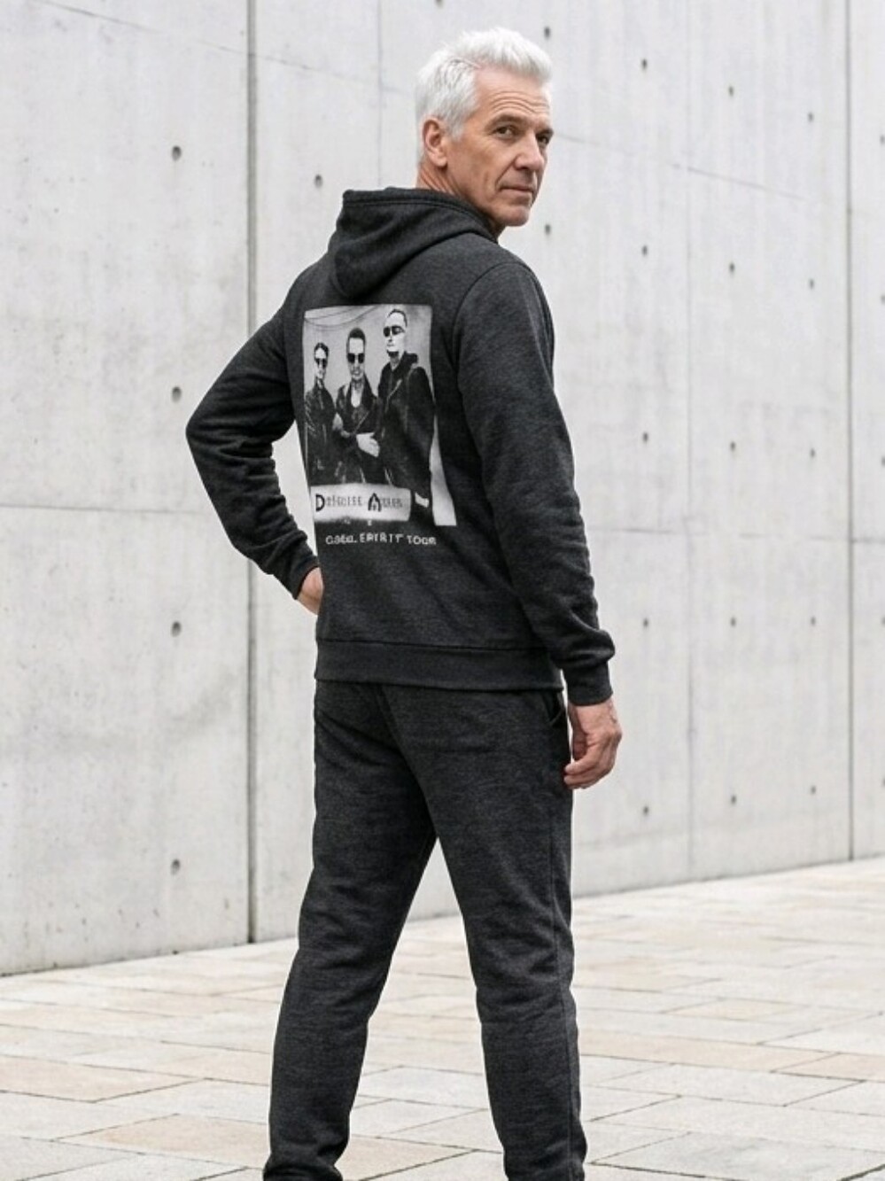 Official Depeche Mode Global Spirit Tour Full Zip Hoodie Black Fleece L